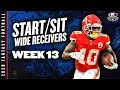 2020 Fantasy Football - Week 13 Wide Receivers - Start or Sit? Every Match Up