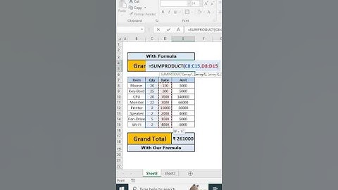 Excel Sumproduct Formula Demystified Boost Your Productivity and Impress Your Boss! #short #excel