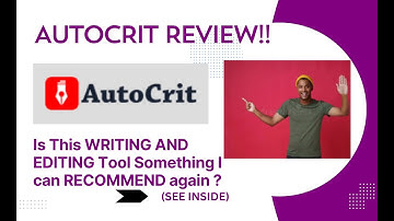 AutoCrit REVIEW- Is This WRITING AND EDITING Tool What I can RECOMMEND again? See(View Before use