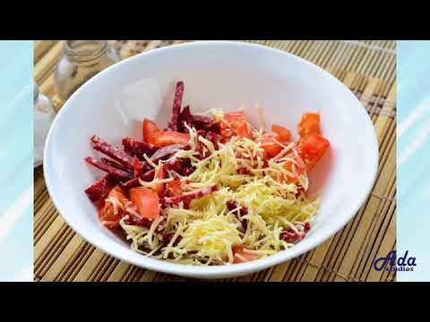 ★СВЕРХВКУСНЯТИНКА!★ ГРУЗИНСКИЙ САЛАТ С КОЛБАСОЙ И ПОМИДОРАМИ ★