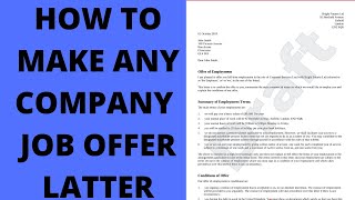 How To make own company job offer letter| How to make job offer letter online screenshot 5