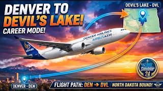 MSFS 24 Denver to Devil's Lake North Dakota - Career Mode