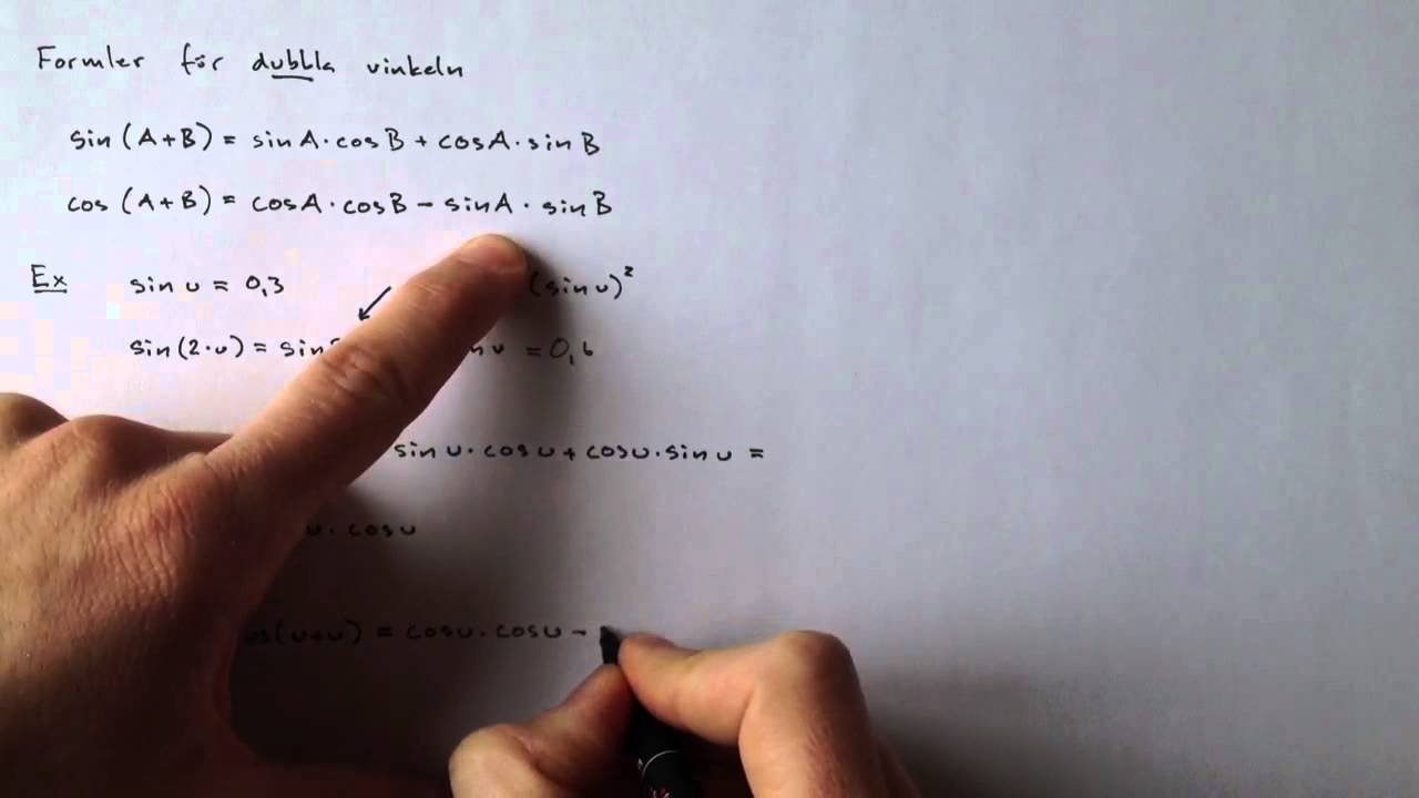 Formler för dubbla vinkeln