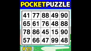【Pocket Puzzle】 Perfect for daily brain exercises! 《Number Search|Brain training》 #25 screenshot 4