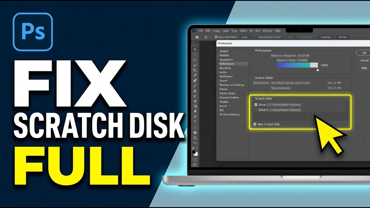How to Fix Adobe Photoshop Scratch Disk Full 2026 (FIXED!!!) - YouTube
