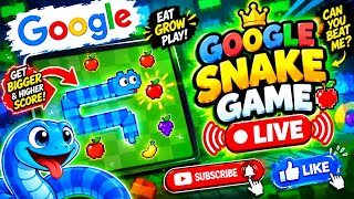 🐍 Can I Beat My Highest Score? 😱 Google Snake Game LIVE 🔴 | Epic Snake Challenge