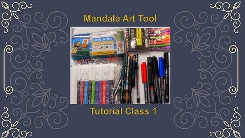 Tutorial Marks Mandalas Art  Tools Kit | Class 1 For Beginner