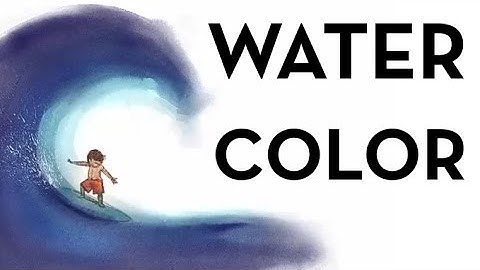 Quick Tips "Mixing Water color and Digital: Little Surfer Demo"
