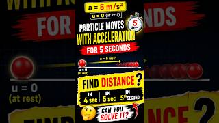 Particle Motion Problem 🔥 Distance in 4s, 5s &amp; 5th Second | Acceleration Trick 🚀 #shorts #physics