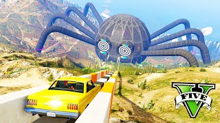 GTA V Online: PARKOUR PELA ARANHA GIGANTE!!!