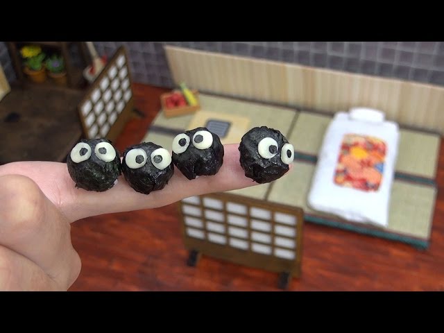 Mini Food Soot Gremlin 食べれるミニチュア まっくろくろすけ Edible Dust Bunnies From My Neighbor Totoro Youtube