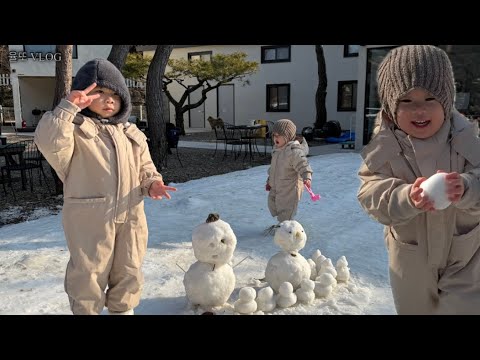 [VLOG] 여전히 주말이 바쁜 30대 아빠😂 | 양산 배내허브랜드 눈놀이 가기❄️ | 아이랑 가볼만한 곳 브이로그 영상 | 요즘 쉴 시간이 없네요 | 아빠들의 패밀리카 6GT