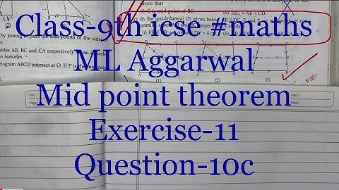 Class-9th icse #maths ML Aggarwal Mid point theorem | In the Quadrilateral (3) given below, AB||DC,