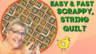 Easy To Sew Quilt - Use Scraps - String Quilt - Fast Quilt - Quilt Tutorial