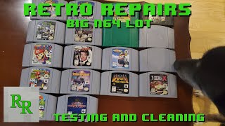 Big N64 Lot with Mystery Games - Cleaning and Testing the Lot - Fixing Ebay Junk