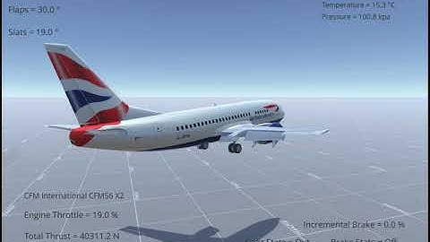 Silantro Unity3d Flight Simulator: Boeing 737-500 Landing