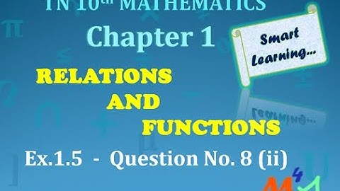 TN 10th Maths Exercise 1.5 (Q.8 - ii) Relations & Functions