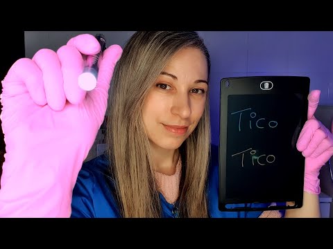 Clínica ASMR | Nuevo Test de Nervios Craneales con Guantes Rosas | Roleplay médico | SusurrosdelSurr