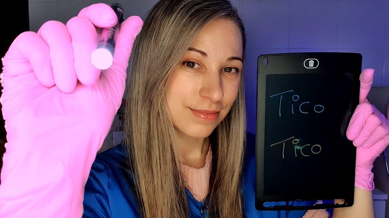 Clínica ASMR | Nuevo Test de Nervios Craneales con Guantes Rosas | Roleplay médico | SusurrosdelSurr
