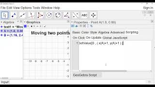 Class-132: Moving two points as one object