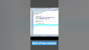 C Program to find GCD of two numbers [code][tutorial]#shorts