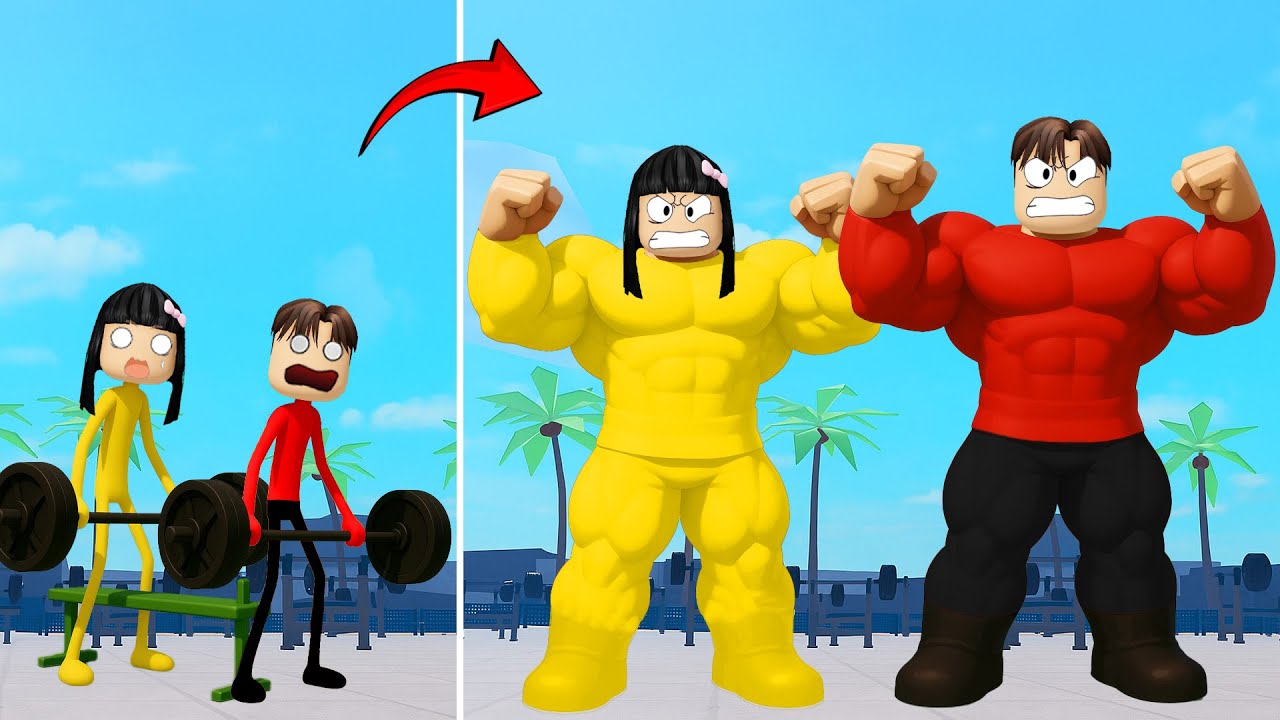 Yuta Mio dan Baby Celine Berubah Dari Kurus Jadi Raksasa Berotot | ROBLOX