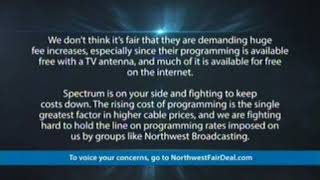 Charter Spectrum's Northwest Broadcasting dispute message (with audio)