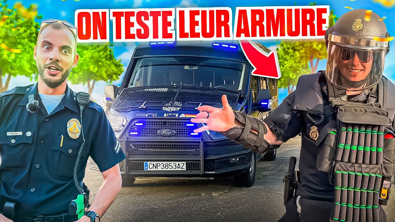On RENCONTRE des policiers Espagnols ANTI ÉMEUTES (ils nous montrent leur FORD Transit)