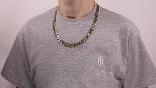 Bi2_24 - 9ct Gold Heavy Curb Chain - 10mm