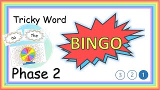 Phonics Bingo I Tricky words I Phase 2