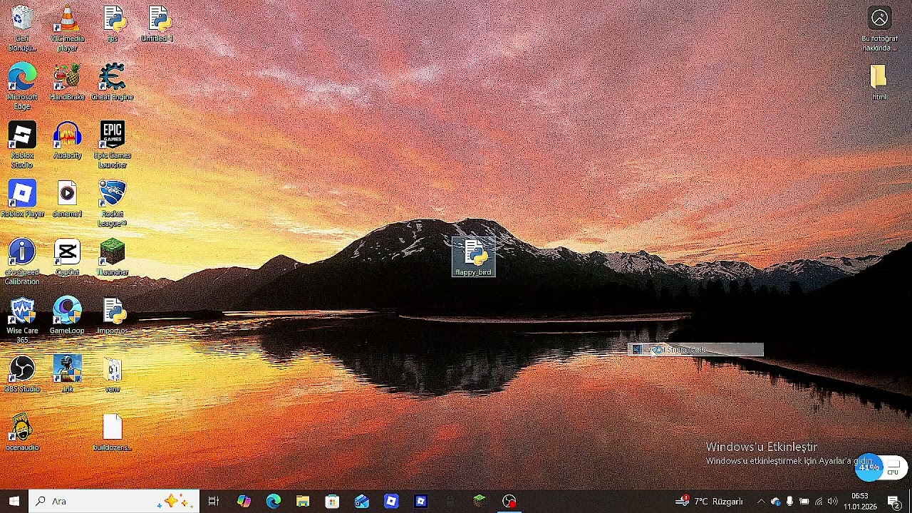 FLAPPY BİRD!!!! PYTHON VERSİON YAKINDA HERKEZE VERCEM!