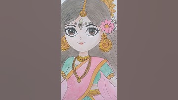 Radha rani drawing| easy drawing ideas|#shortvideo #art #shorts #drawing #painting #radheradhe