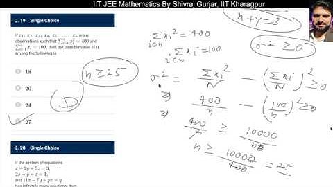 NTA Abhyas App Test 21 Part-III (Q.18 to 25) |IIT JEE 2020 | Maths| Shivraj Gurjar, IIT Kharagpur