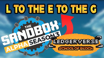 The Sandbox Alpha Season 3: L TO THE E TO THE G Quest LEDGERS SCHOOL OF BLOCK SPEED RUN #shorts