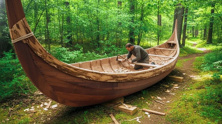 Transforming a GIANT Tree into a Massive Canoe | Start to Finish Dugout Build by @OutbackMike