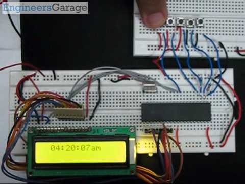 LCD based digital clock with 8051 microcontroller Project - YouTube