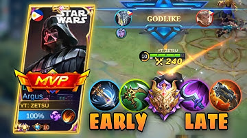 ARGUS EXECUTE IN MYTHICAL GLORY RANK IS A GAME DOMINATOR | ARGUS BEST BUILD | TOP GLOBAL ARGUS