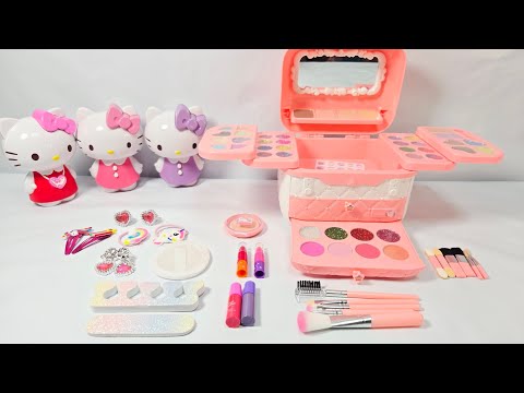 7 Minutes Satisfying With Unboxing HELLO KITTY Makeup Beauty Fashion Set ASMR No Talking 