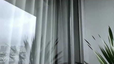 Rèm cửa tự động, áp dụng công nghệ hấp nhiệt tạo sóng | Tại căn hộ cao cấp Urban Hill Quận 7