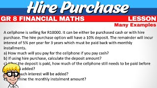 Hire Purchase Grade 8