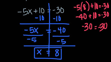 Two Step Equations Notes Video
