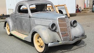1935 Ford Deluxe 3-Window Coupe Supercharged Flathead Restoration Project