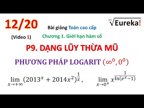 TCC Giải tích Chương 1 _P12/20. Giới hạn hàm số: Phương pháp Logarit hoá - Giới hạn Lũy thừa mũ (#1)