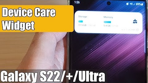 Galaxy S22/S22+/Ultra: How to Add a Device Care Widget to the Home Screen