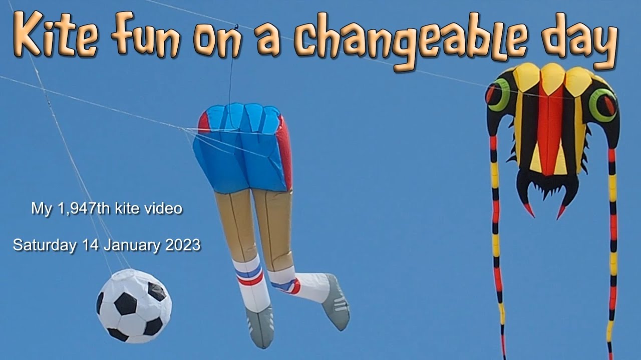 Kite fun on a changeable day - YouTube
