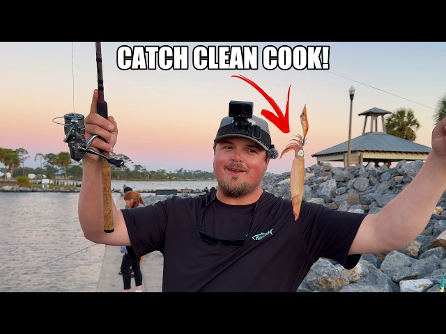We Jigged Up These STRANGE Creatures & Then ATE Them! (Squid Catch