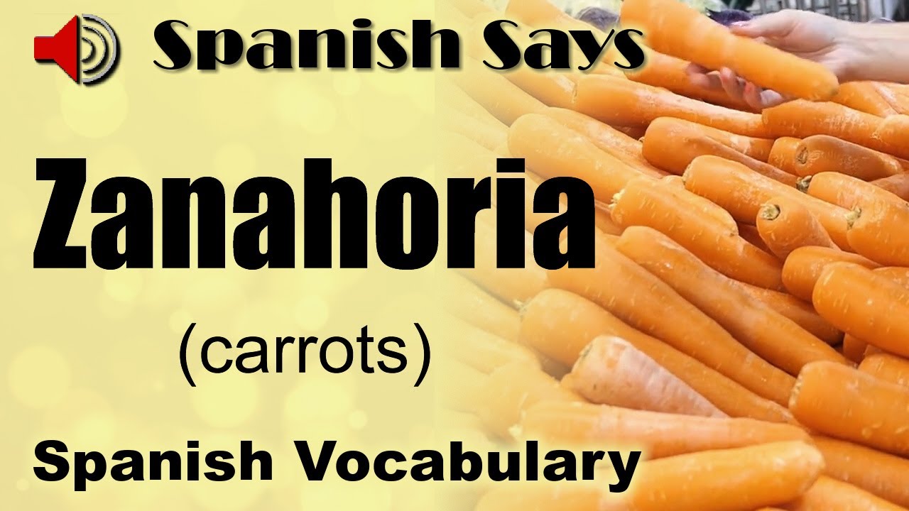 Zanahoria How To Say Pronounce Zanahoria Carrot In Spanish Zanahoria How To Say Pronounce Zanahoria Carrot In Spanish