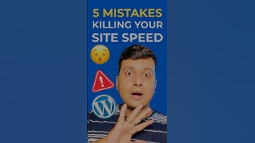 5 WordPress Mistakes Killing Your Website Speed #shorts #wordpress #youtubeshorts