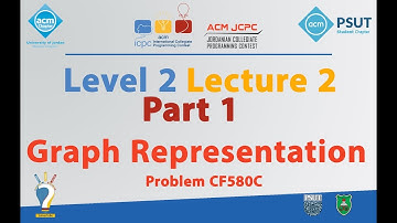 Graph Representation | Level 2 Lecture 2 Part 1 - JCPC Summer Training 2018