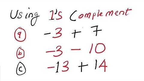 1s Complement - (Addition and Subtraction)